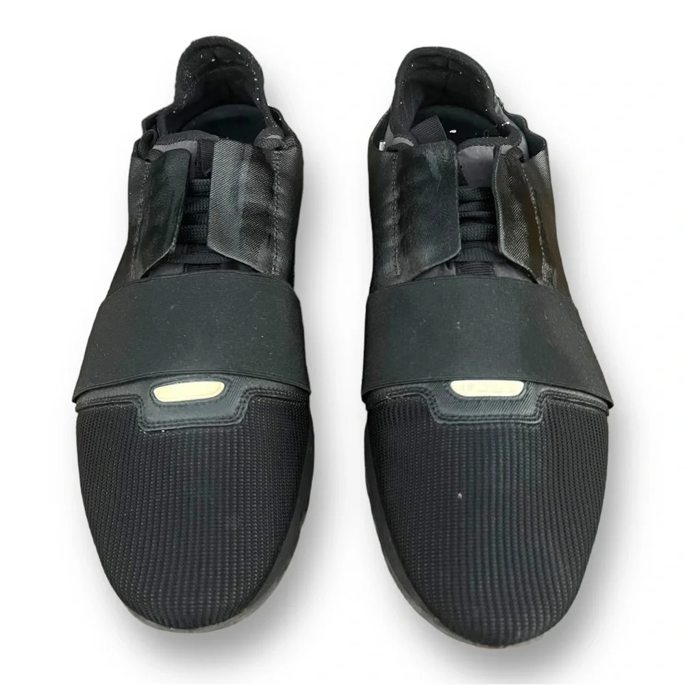 🔥 Balenciaga Race Runners | Black Mesh & Leather | Croc Heel | Size 44‎ (US 11) - Picture 5 of 7